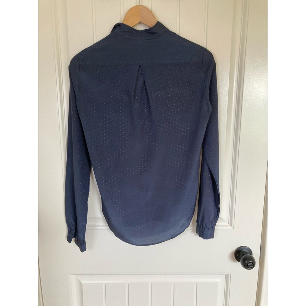 VTG Don Sayers for Gamut Navy Long-Sleeve Button-Up Blouse Size 6 Long Sleeve - Picture 9 of 10